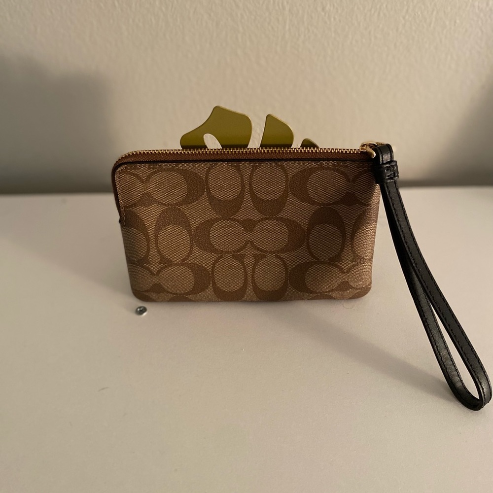 Coach Corner Zip Wristlet - Picture 2 of 4